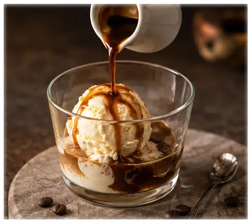 recette affogato al caffe