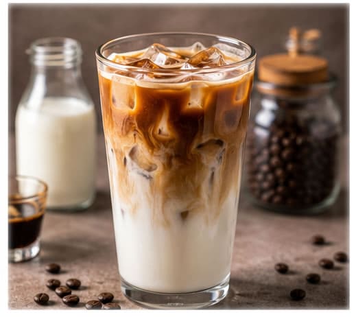 recette cafe iced latte degrade parfait